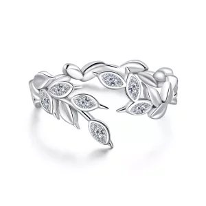 Pandora Style Glanzende Tarwe Spike Open Ring - BSR135 (afbeelding voor) Pandora Style Glanzende Tarwe Spike Open Ring - BSR135