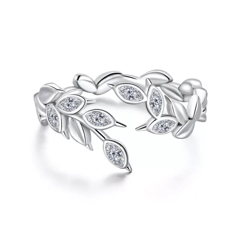 (afbeelding voor) Pandora Style Glanzende Tarwe Spike Open Ring - BSR135