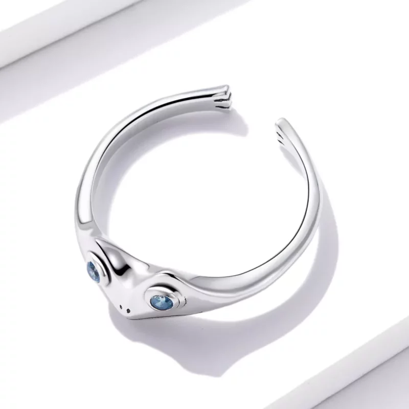 (afbeelding voor) Pandora Style Grappige Kikker Open Ring - BSR197 - Bekijken 3