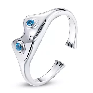 Pandora Style Grappige Kikker Open Ring - BSR197 (afbeelding voor) Pandora Style Grappige Kikker Open Ring - BSR197