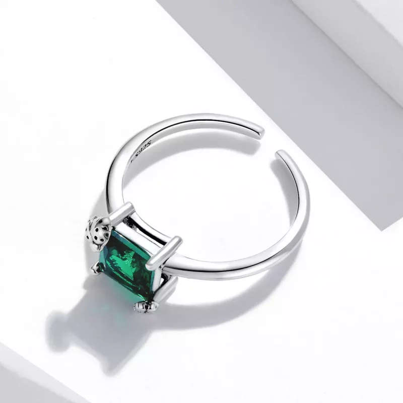 (afbeelding voor) Pandora Style Groen Zirkonium Open Ring - SCR754 - Bekijken 3