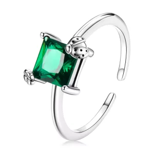 Pandora Style Groen Zirkonium Open Ring - SCR754 (afbeelding voor) Pandora Style Groen Zirkonium Open Ring - SCR754