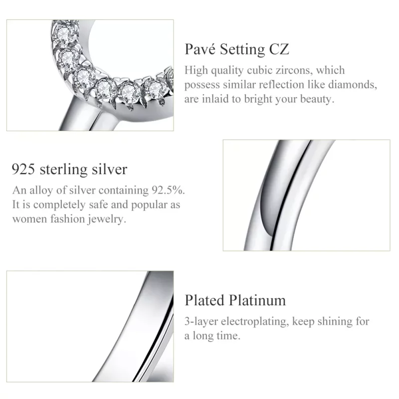 (afbeelding voor) Pandora Style Halo Open Ring - SCR545 - Bekijken 3