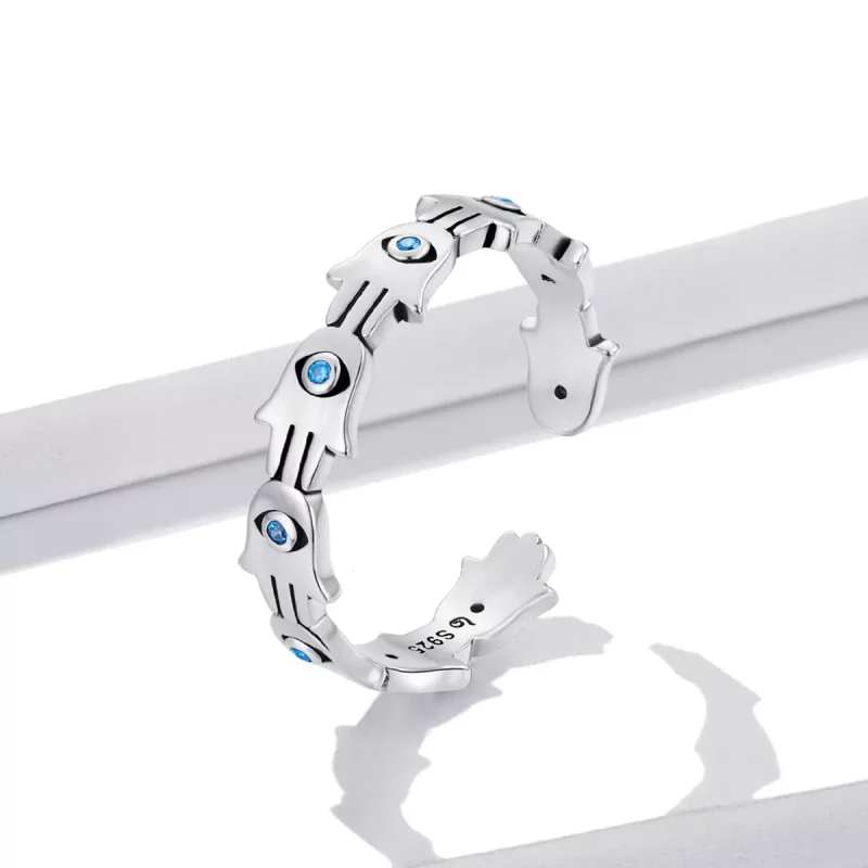 (afbeelding voor) Pandora Style Hand van Fatima Open Ring - BSR237 - Bekijken 2
