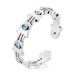 (afbeelding voor) Pandora Style Hand van Fatima Open Ring - BSR237
