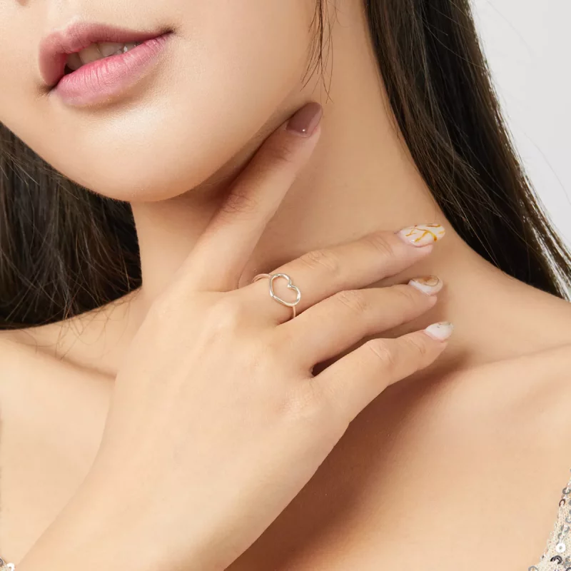 (afbeelding voor) Pandora Style Hart Ring - SCR641 - Bekijken 5