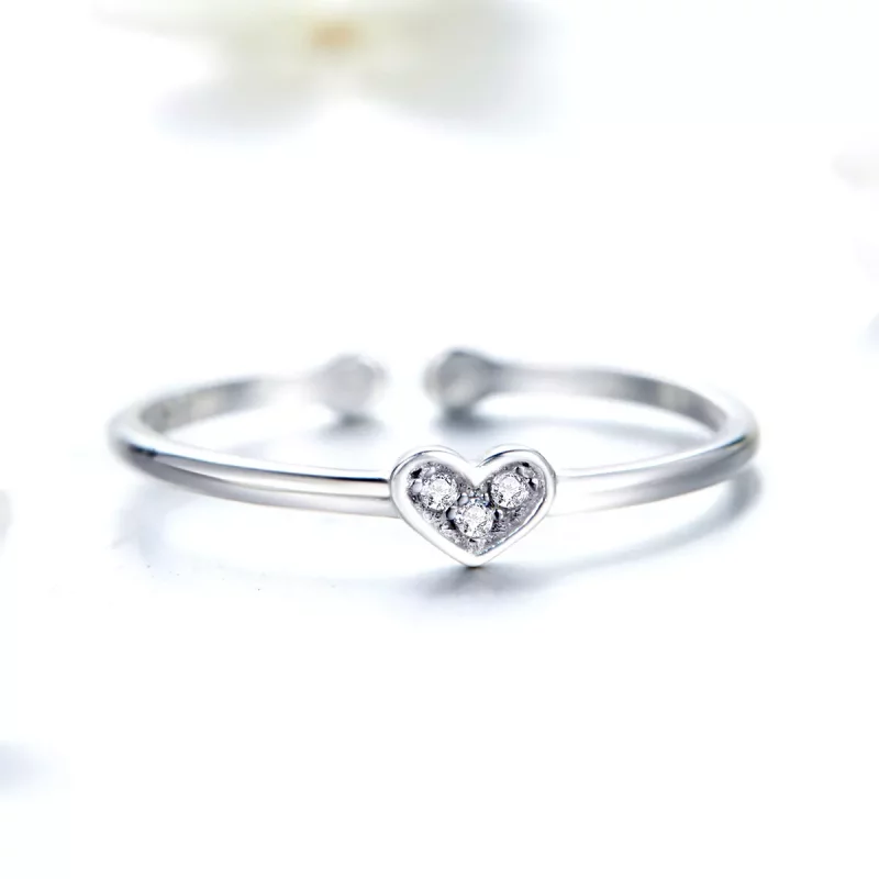 (afbeelding voor) Pandora Style Hart van Lady Open Ring - SCR491 - Bekijken 3