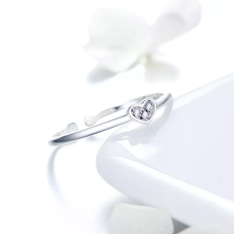(afbeelding voor) Pandora Style Hart van Lady Open Ring - SCR491 - Bekijken 4