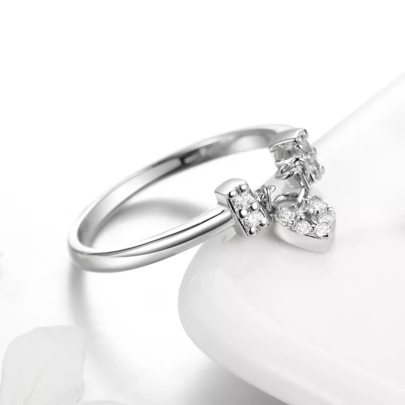 (afbeelding voor) Pandora Style Hartslot Ring - SCR466 - Bekijken 3