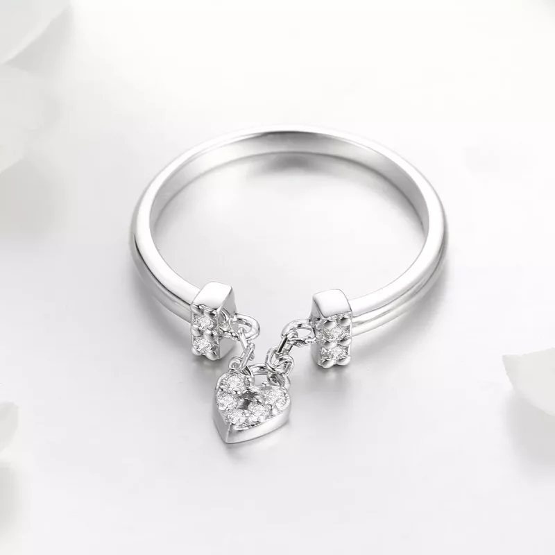 (afbeelding voor) Pandora Style Hartslot Ring - SCR466 - Bekijken 4