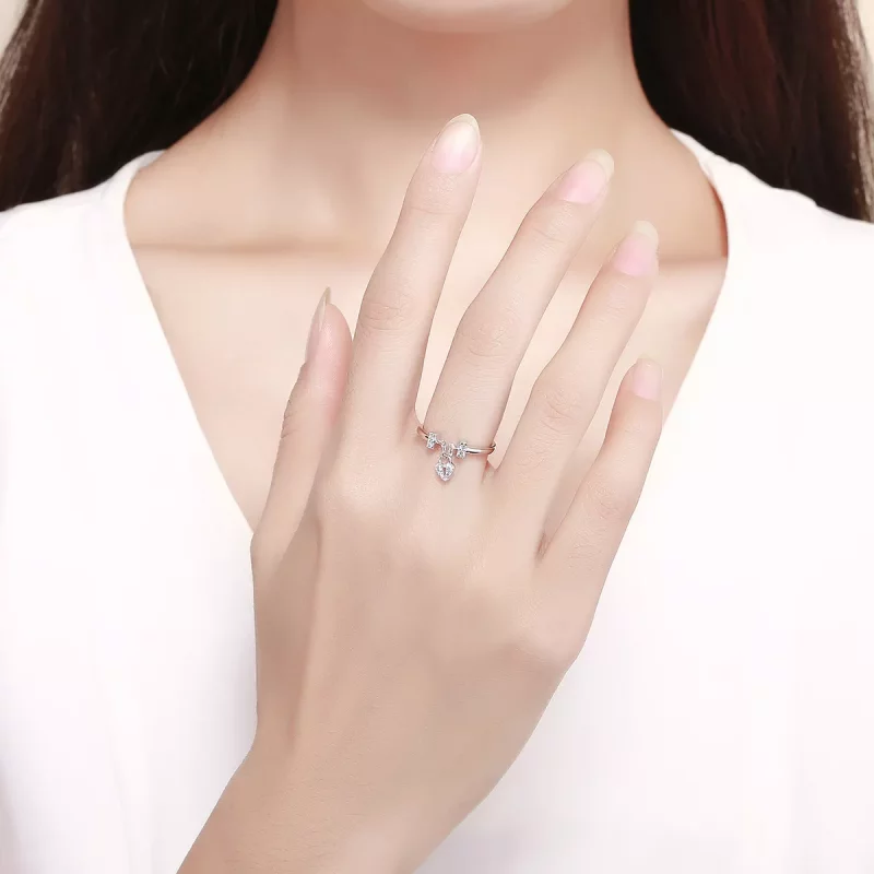 (afbeelding voor) Pandora Style Hartslot Ring - SCR466 - Bekijken 5
