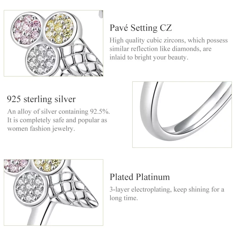 (afbeelding voor) Pandora Style Ijsje Open Ring - SCR529 - Bekijken 3