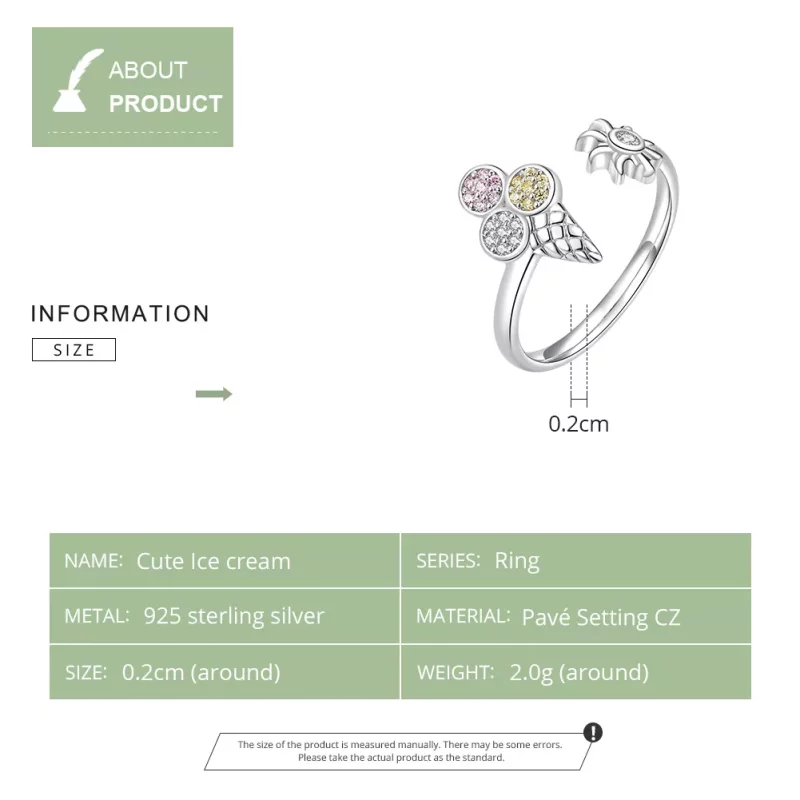 (afbeelding voor) Pandora Style Ijsje Open Ring - SCR529 - Bekijken 6