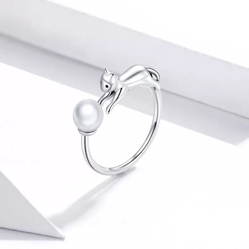 (afbeelding voor) Pandora Style Kat speelt bal Open Ring - SCR683 - Bekijken 2