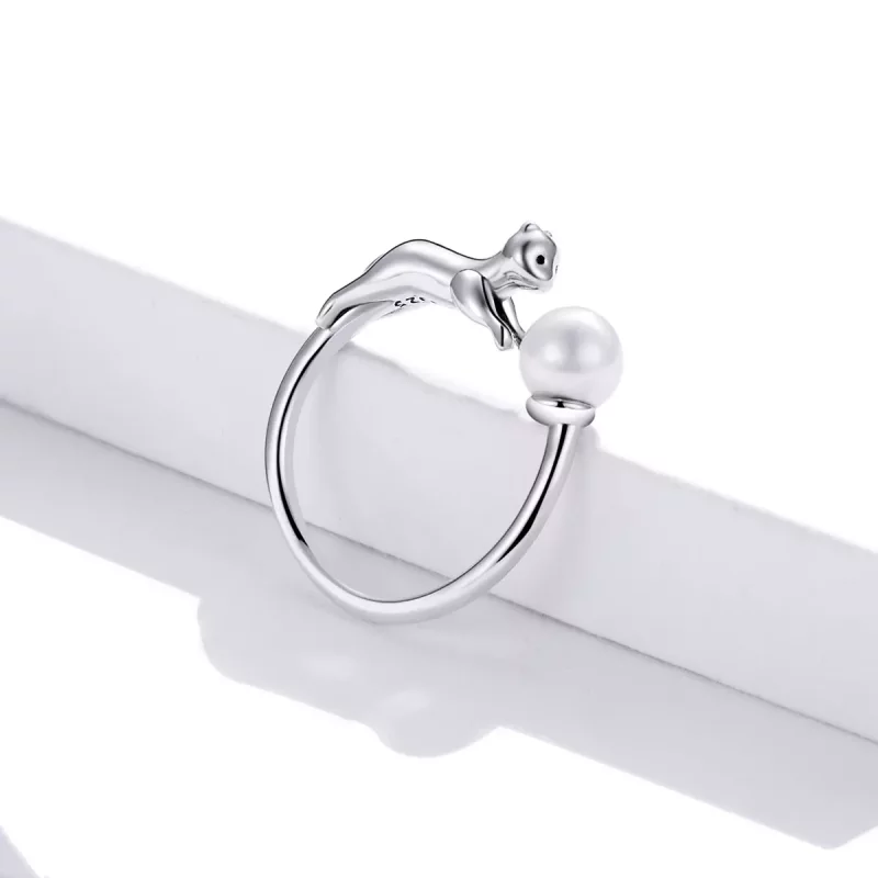 (afbeelding voor) Pandora Style Kat speelt bal Open Ring - SCR683 - Bekijken 3