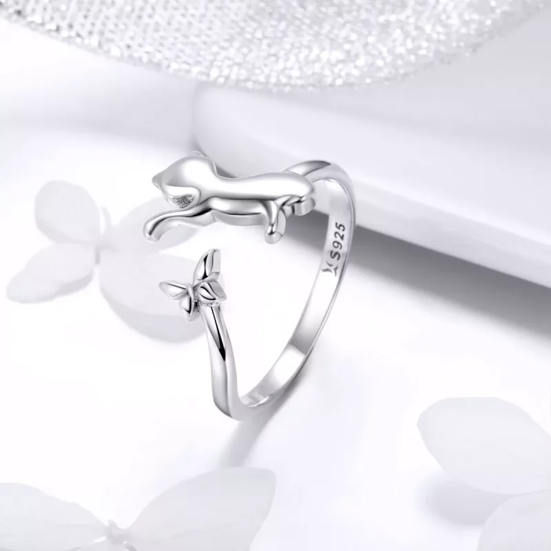 (afbeelding voor) Pandora Style Katten gezelschap Open Ring - SCR443 - Bekijken 2