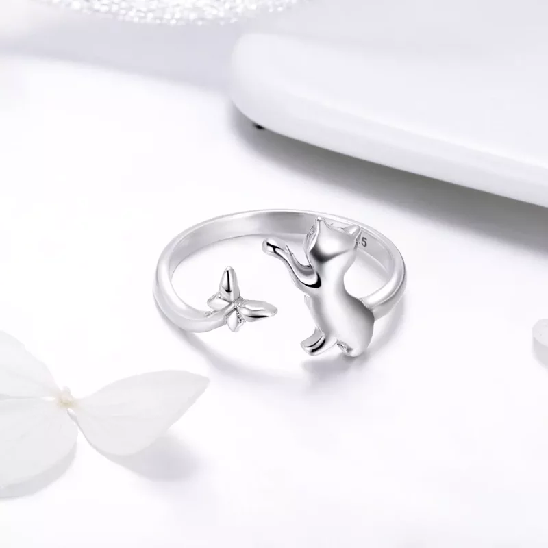 (afbeelding voor) Pandora Style Katten gezelschap Open Ring - SCR443 - Bekijken 4