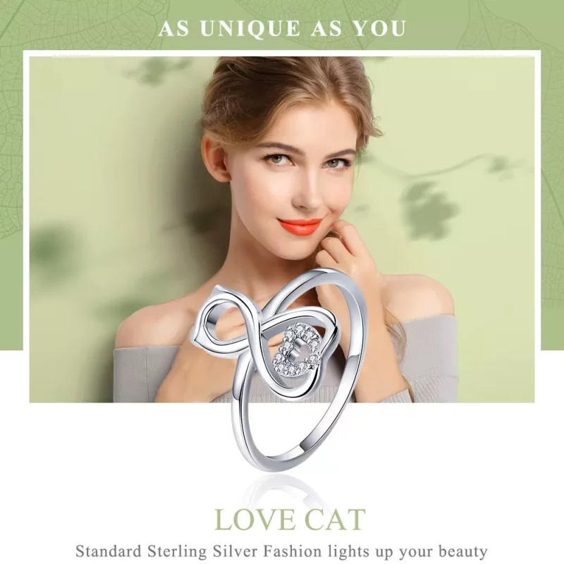 (afbeelding voor) Pandora Style Katten liefde Ring - SCR417 - Bekijken 2