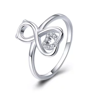 Pandora Style Katten liefde Ring - SCR417 (afbeelding voor) Pandora Style Katten liefde Ring - SCR417