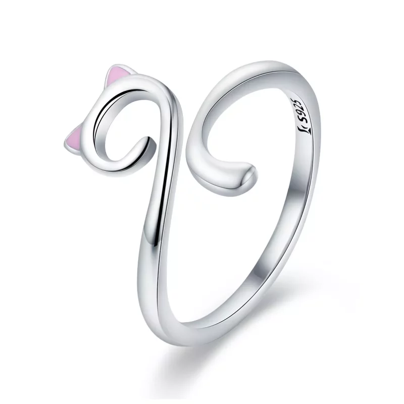 (afbeelding voor) Pandora Style Katten verliefd Open Ring - SCR341