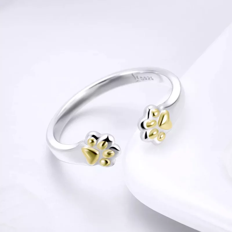 (afbeelding voor) Pandora Style Kattenpoot Open Ring - SCR430 - Bekijken 3