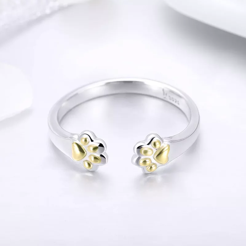 (afbeelding voor) Pandora Style Kattenpoot Open Ring - SCR430 - Bekijken 4