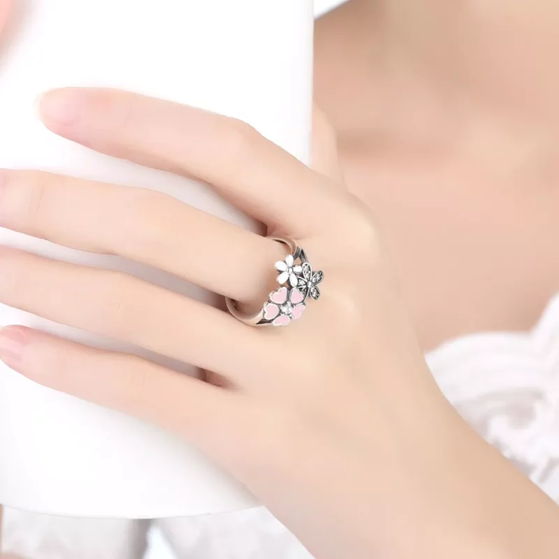 (afbeelding voor) Pandora Style kersenbloesem Ring - SCR004 - Bekijken 2