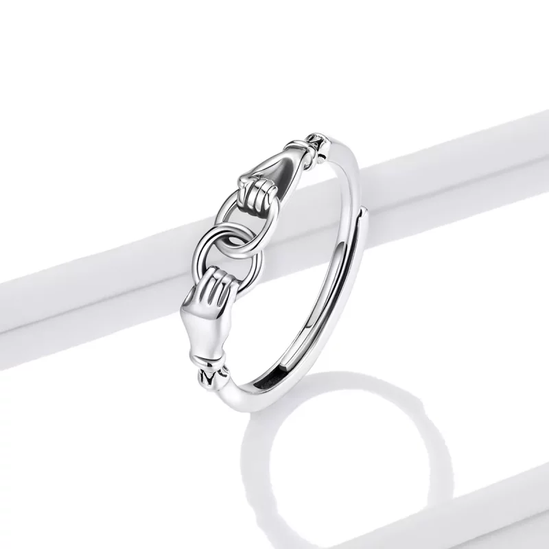 (afbeelding voor) Pandora Style Keten van handen Ring - BSR183 - Bekijken 2