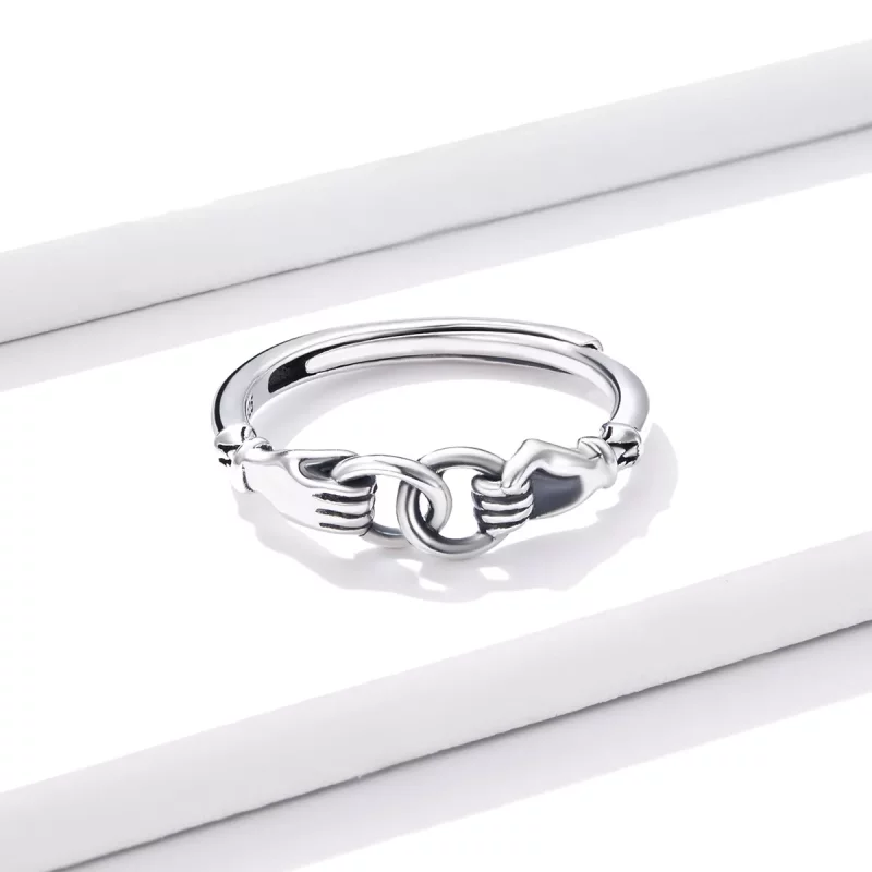 (afbeelding voor) Pandora Style Keten van handen Ring - BSR183 - Bekijken 3