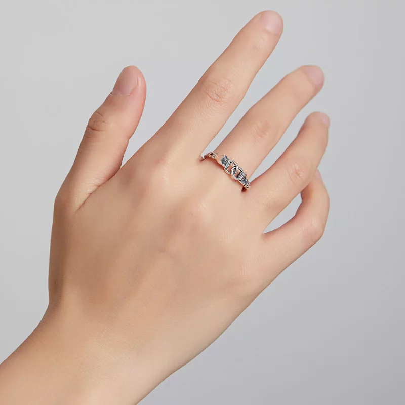 (afbeelding voor) Pandora Style Keten van handen Ring - BSR183 - Bekijken 7