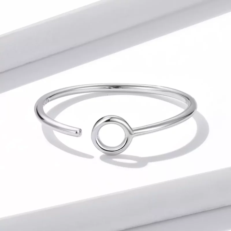 (afbeelding voor) Pandora Style Kleine Cirkel Open Ring - BSR204 - Bekijken 3