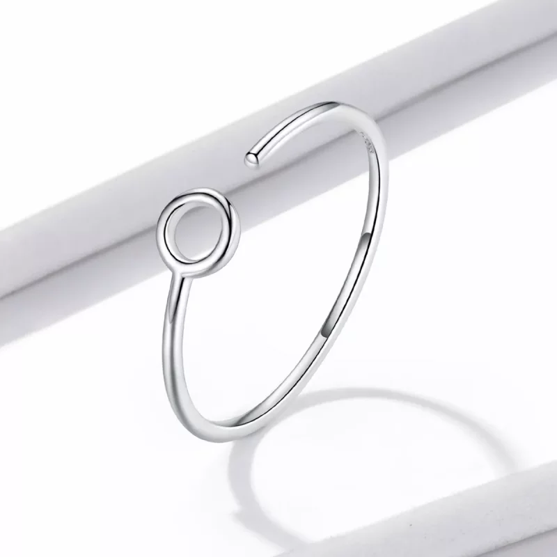 (afbeelding voor) Pandora Style Kleine Cirkel Open Ring - BSR204 - Bekijken 4