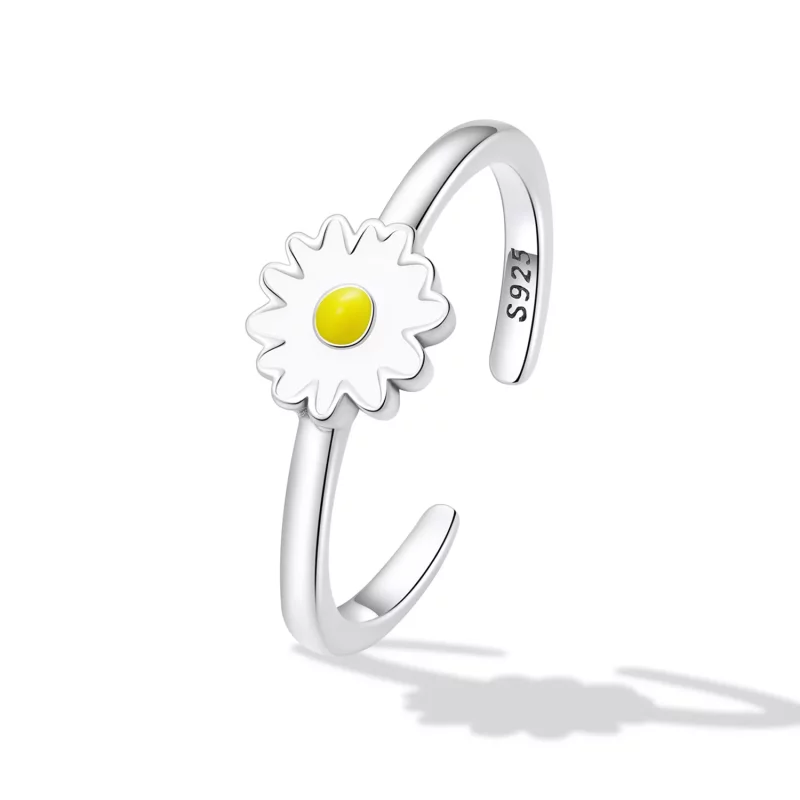 (afbeelding voor) Pandora Style Kleine Madeliefje Open Ring - SCR811 - Bekijken 2