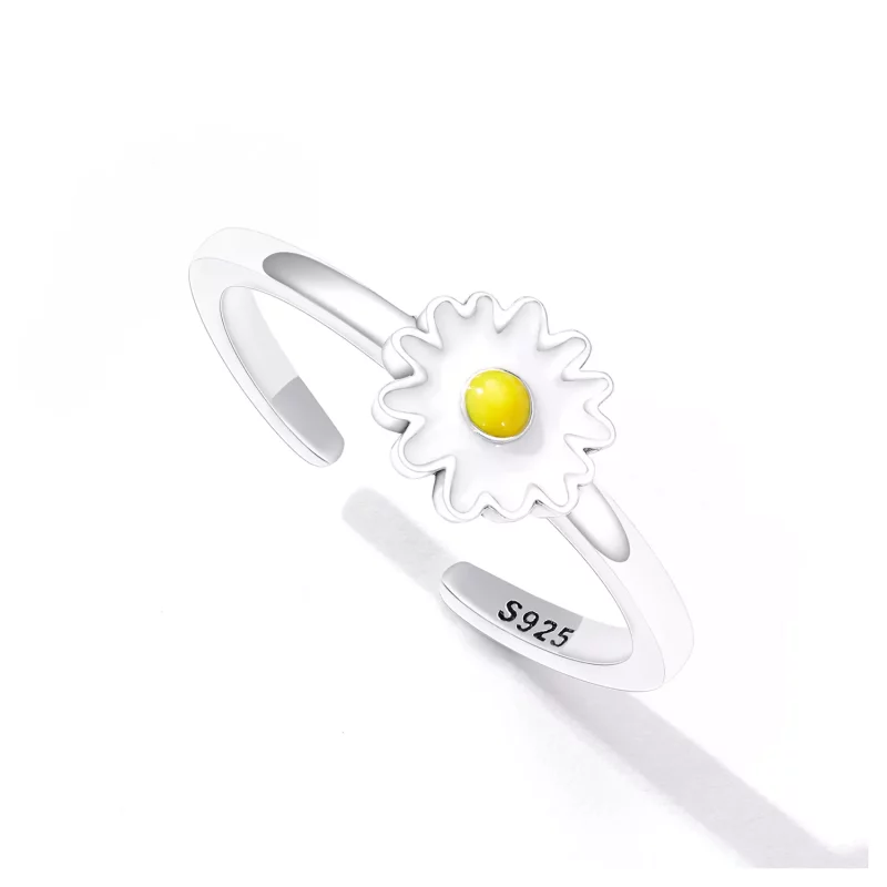 (afbeelding voor) Pandora Style Kleine Madeliefje Open Ring - SCR811 - Bekijken 3
