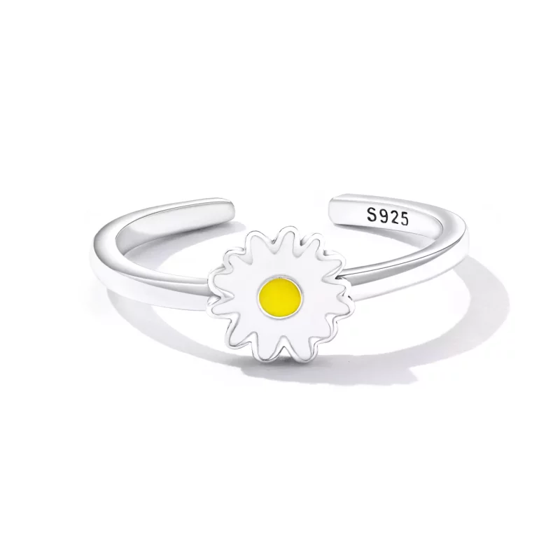 (afbeelding voor) Pandora Style Kleine Madeliefje Open Ring - SCR811 - Bekijken 4