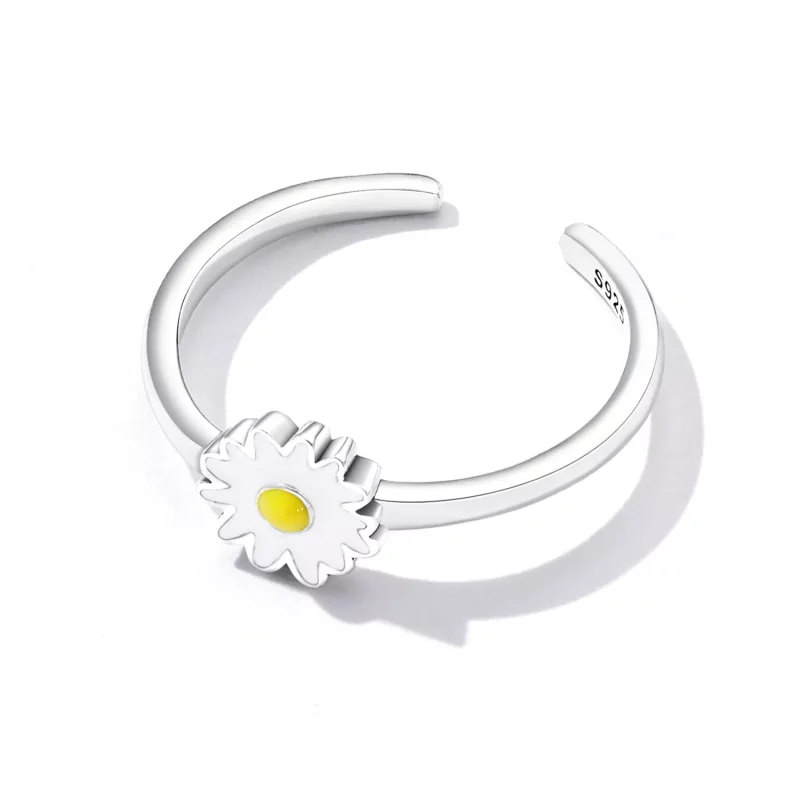 (afbeelding voor) Pandora Style Kleine Madeliefje Open Ring - SCR811 - Bekijken 5