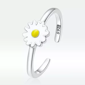 Pandora Style Kleine Madeliefje Open Ring - SCR811 (afbeelding voor) Pandora Style Kleine Madeliefje Open Ring - SCR811