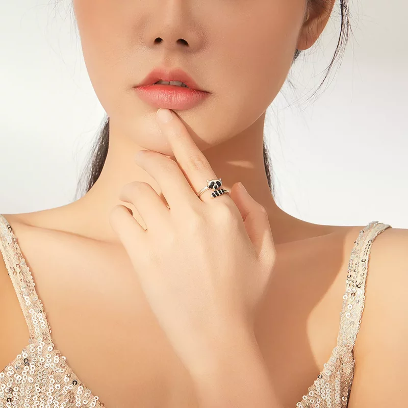 (afbeelding voor) Pandora Style kleine wasbeer Open Ring - SCR652 - Bekijken 5