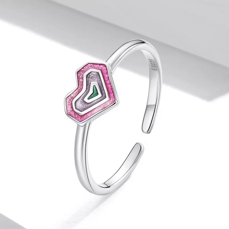 (afbeelding voor) Pandora Style Kleurrijke Harten Open Ring - SCR775 - Bekijken 2