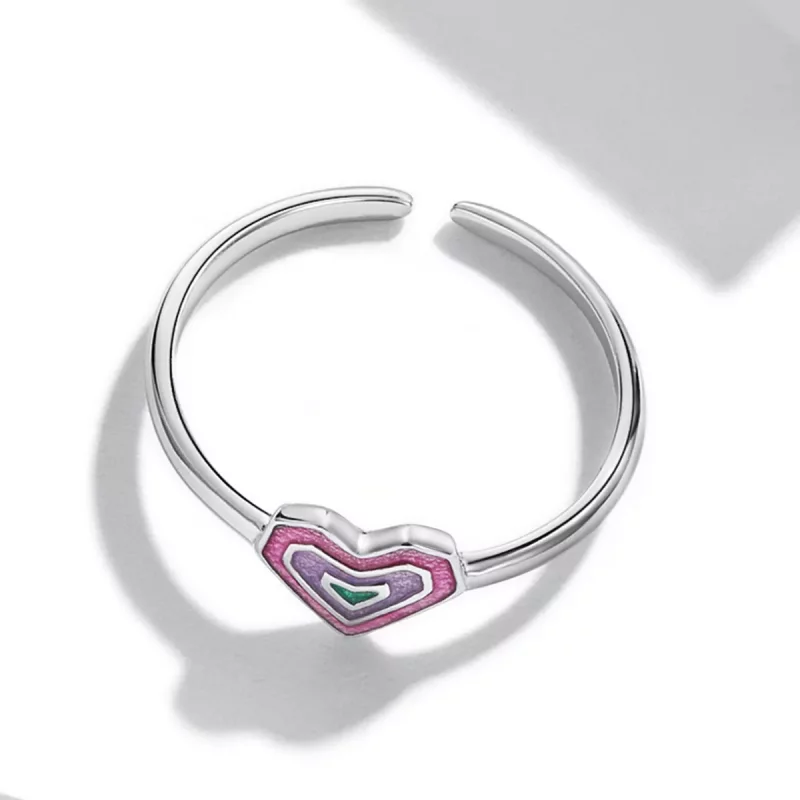 (afbeelding voor) Pandora Style Kleurrijke Harten Open Ring - SCR775 - Bekijken 4