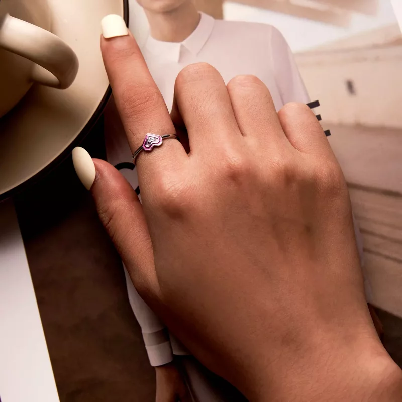 (afbeelding voor) Pandora Style Kleurrijke Harten Open Ring - SCR775 - Bekijken 5