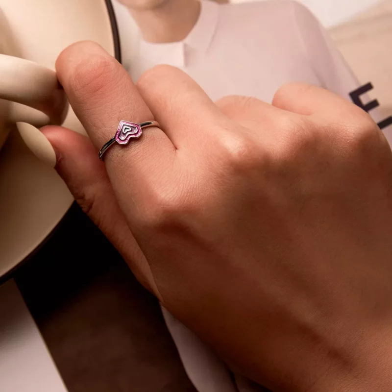 (afbeelding voor) Pandora Style Kleurrijke Harten Open Ring - SCR775 - Bekijken 6