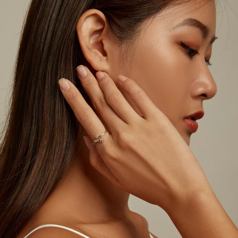 (afbeelding voor) Pandora Style Kleurrijke Zirkonium Lieveheersbeestje Open Ring - SCR785 - Bekijken 7