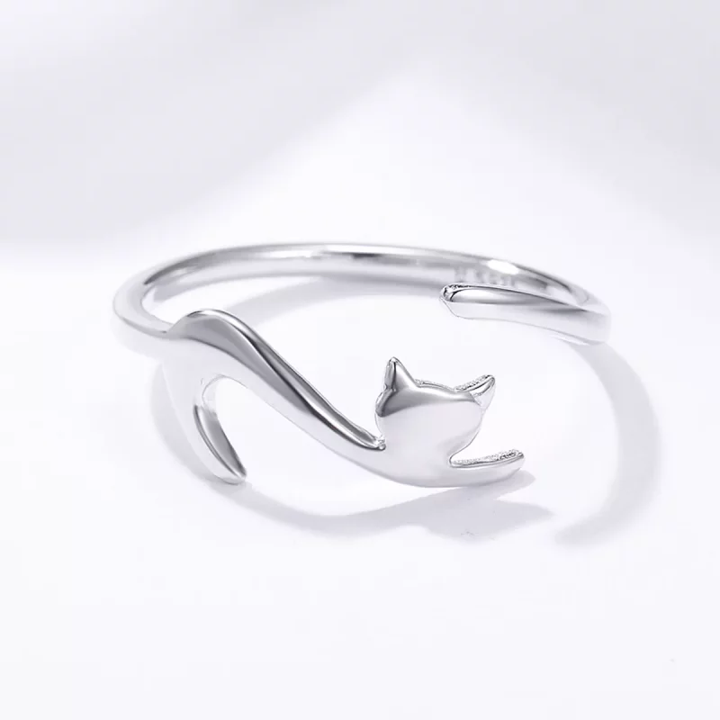 (afbeelding voor) Pandora Style Kleverige kat Open Ring - SCR220 - Bekijken 4