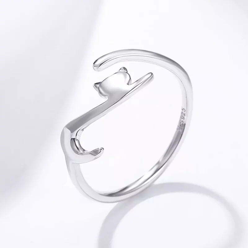 (afbeelding voor) Pandora Style Kleverige kat Open Ring - SCR220 - Bekijken 6