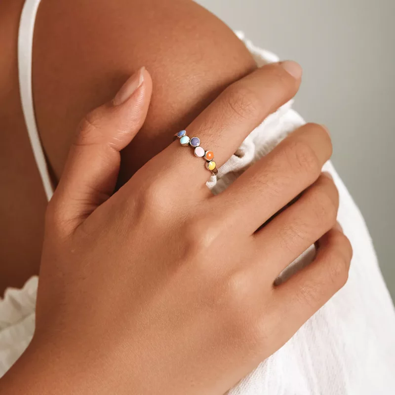 (afbeelding voor) Pandora Style Kloppende kleuren Open Ring - SCR760 - Bekijken 3