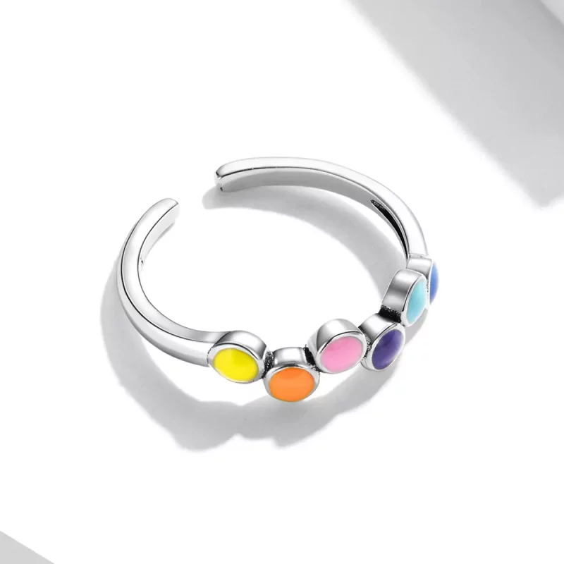 (afbeelding voor) Pandora Style Kloppende kleuren Open Ring - SCR760 - Bekijken 4