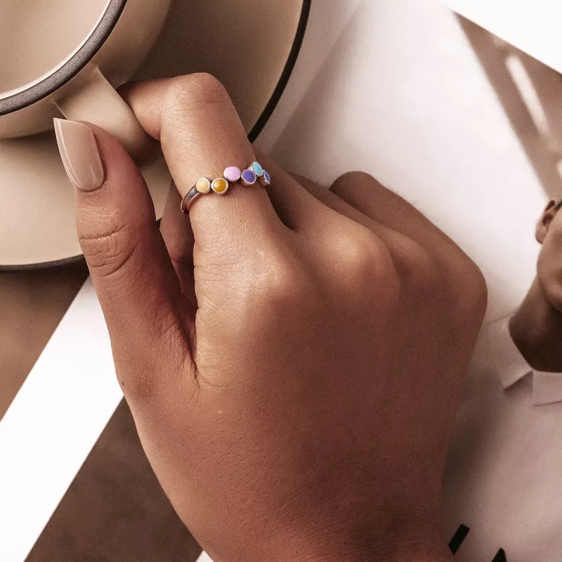 (afbeelding voor) Pandora Style Kloppende kleuren Open Ring - SCR760 - Bekijken 6
