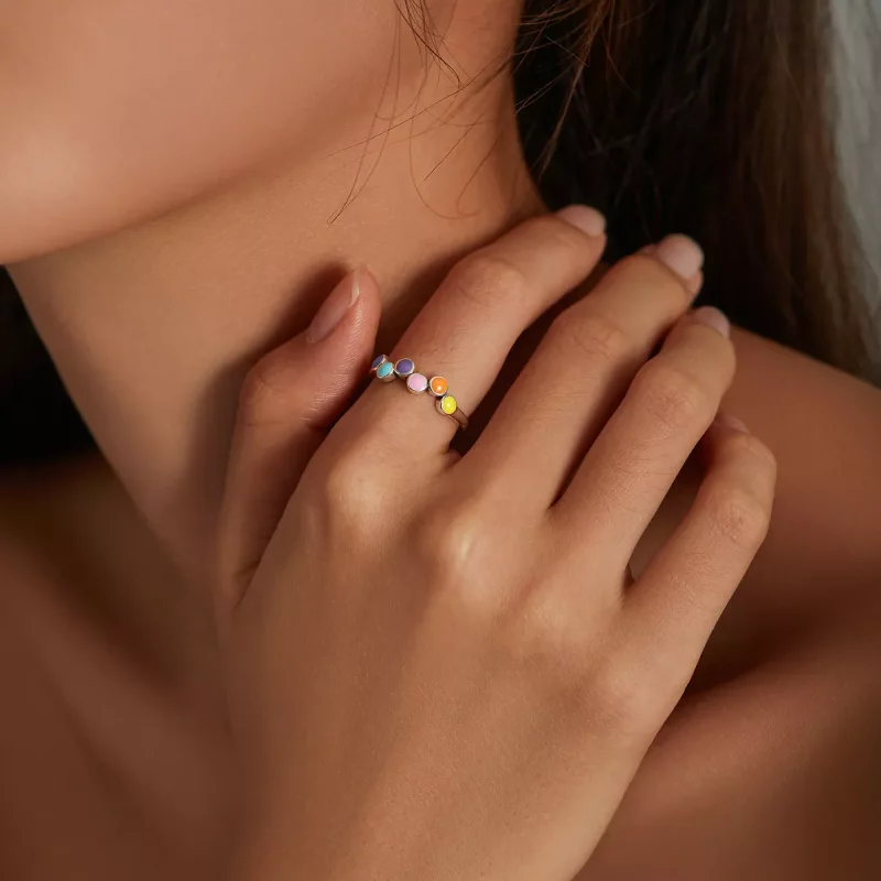 (afbeelding voor) Pandora Style Kloppende kleuren Open Ring - SCR760 - Bekijken 10