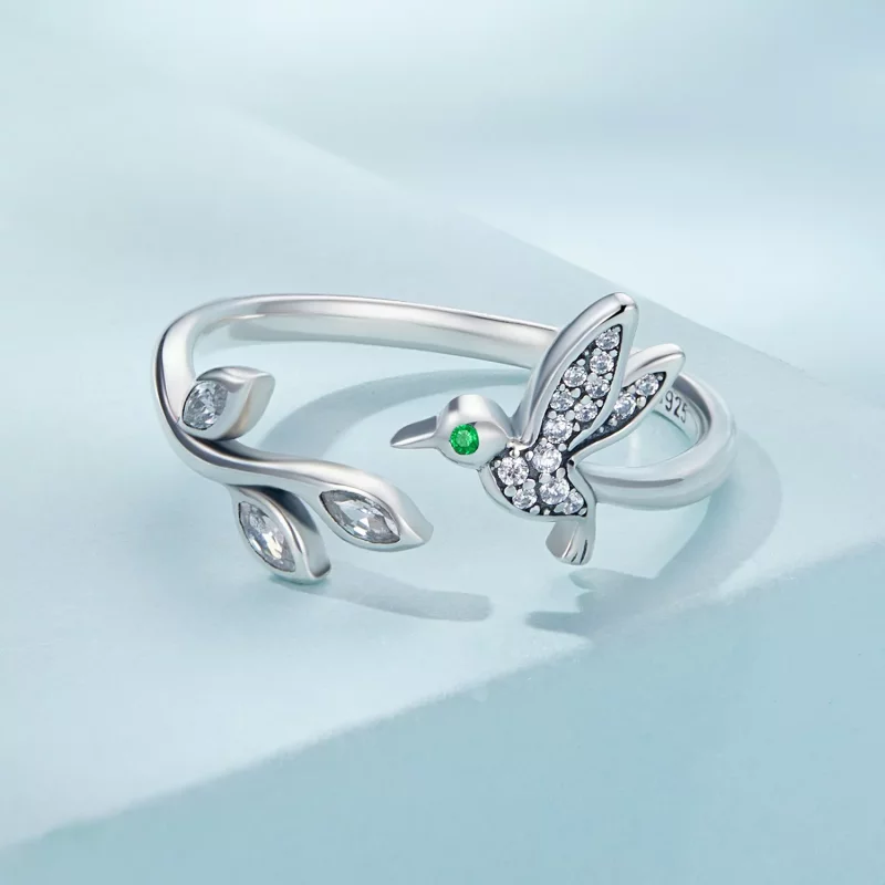(afbeelding voor) Pandora Style Kolibrie Open Ring - SCR871 - Bekijken 3